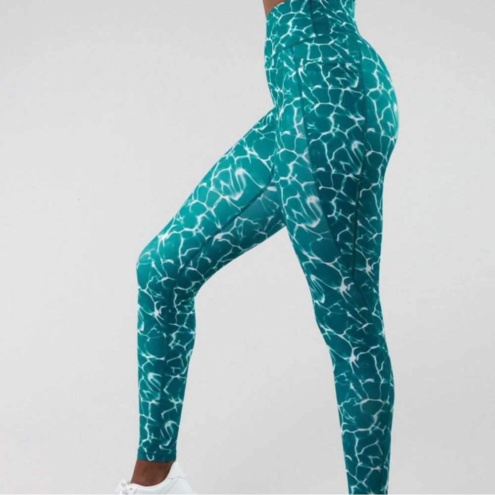 Buff Bunny Limitless Legging - Turquoise Reflective Print Medium